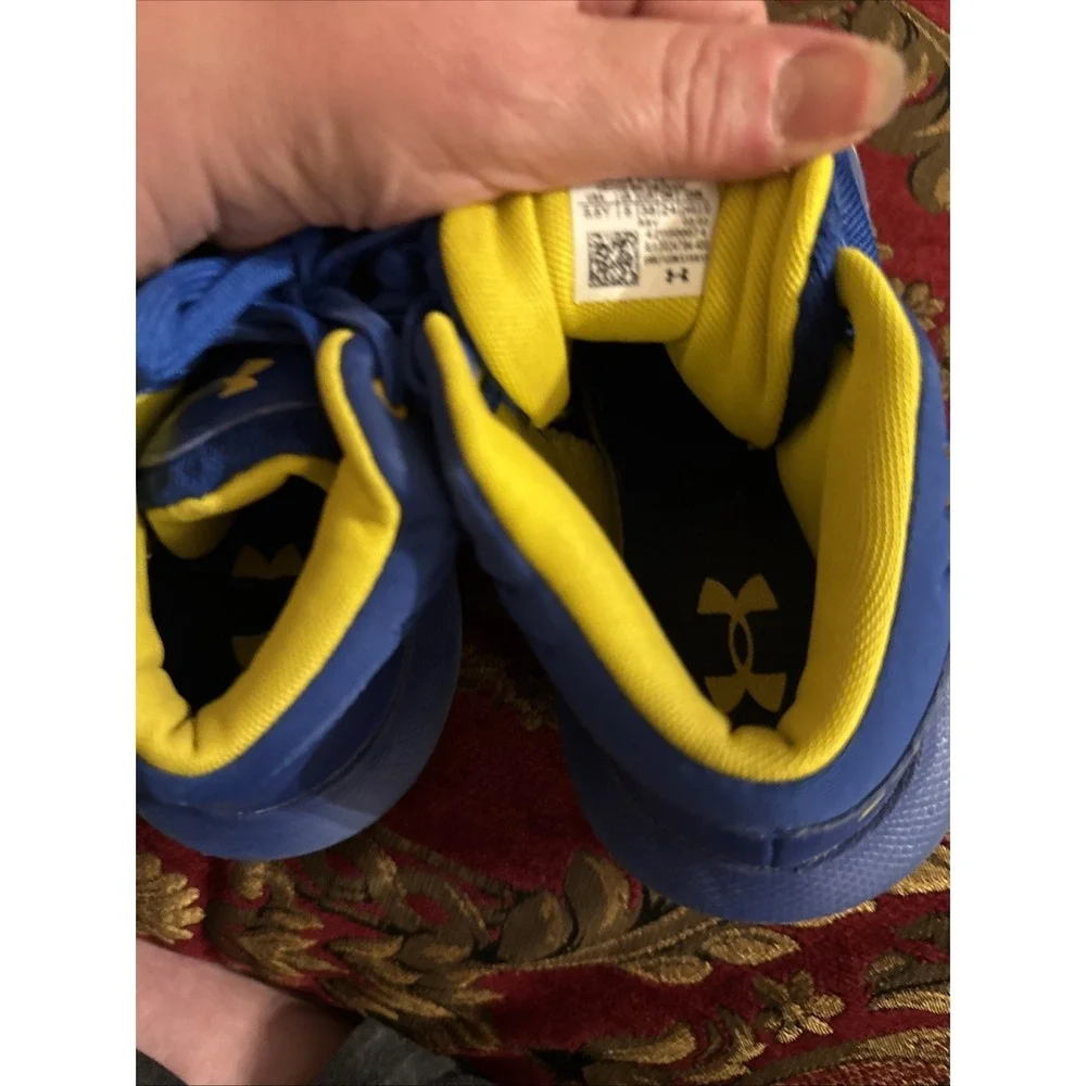 Under Armour Youth Jet 21 3024794-400 Blue/Yellow Basketball Shoes Sneakers5.5 Y